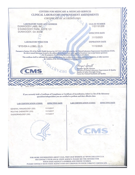 Certificado CLIA